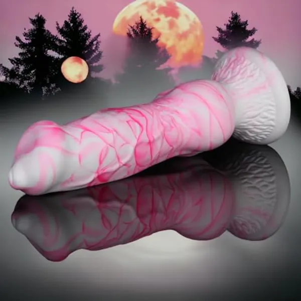 13 Inch Huge Silicone Knot Dog Dildo，4“ Wide Extra Large Fantasy Monster Wolf Dildo with Suction Cup, Animal Giant Penis Anal Butt Training Stretcher Plug for Women Men