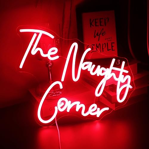 The naughty corner neon skilt