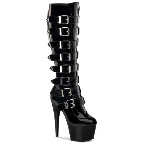 ADORE-2043 Pleaser Blk Pat/Blk | bootky.pl