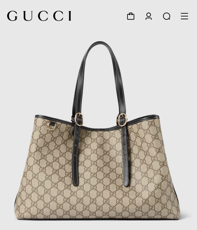 Großer GG Emblem Shopper