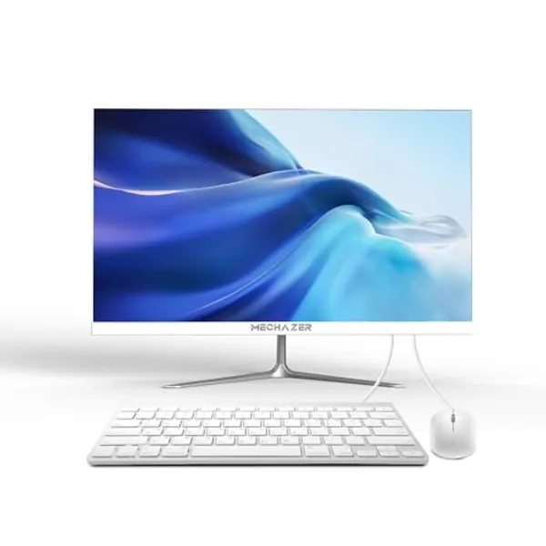 MECHAZER Z3 PC Ordinateur de Bureau Tout-en-Un 23,8 Pouces Intel N5095 Windows 11 Pro, 8 Go DDR3, 512 Go M.2 SSD, 2,4 G / 5,0 G WiFi Bluetooth (Clavier et Souris QWERTY gratuits)