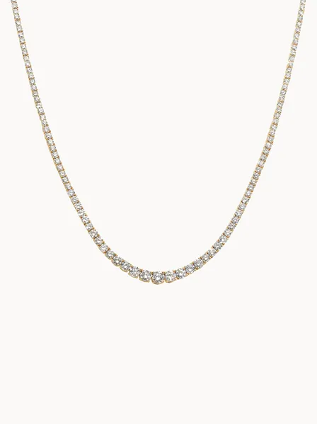 Classic Round Diamond Tennis Necklace