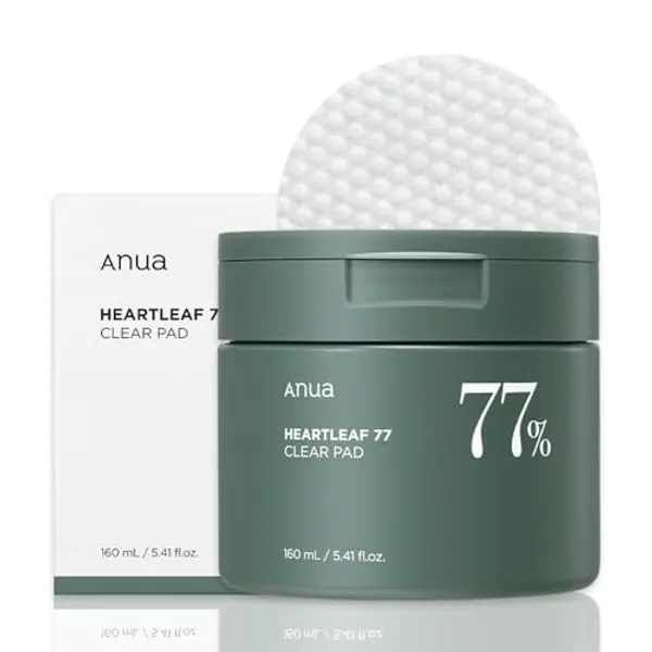 ANUA Heartleaf 77 Toner-Pad 70 Blatt, PHA-Pflegepad für abgestorbene Haut, tägliches Toner-Peeling mit niedrigem pH-Wert