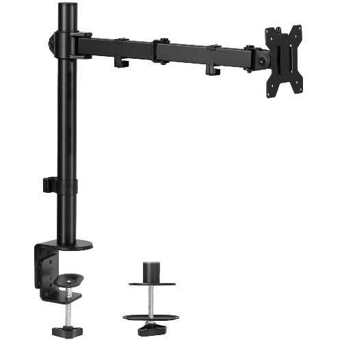 Single Monitor Desk Mount - Up to 38" Screens | Black