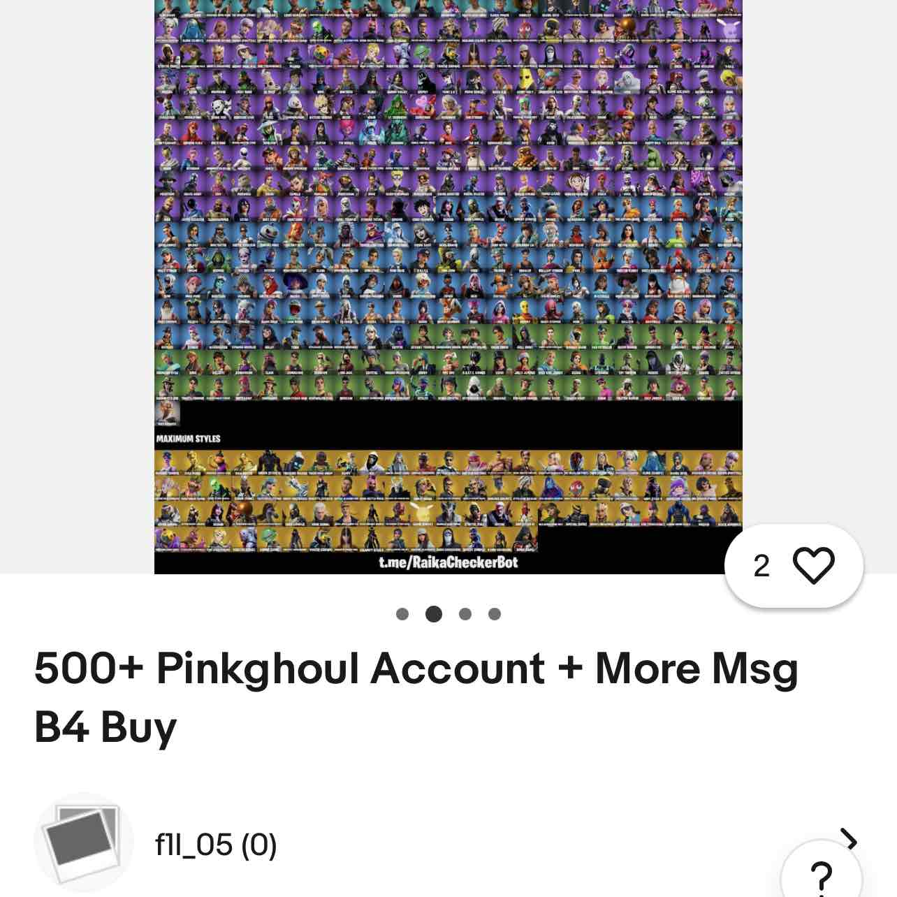 500+ Pinkghoul Account + More Msg B4 Buy