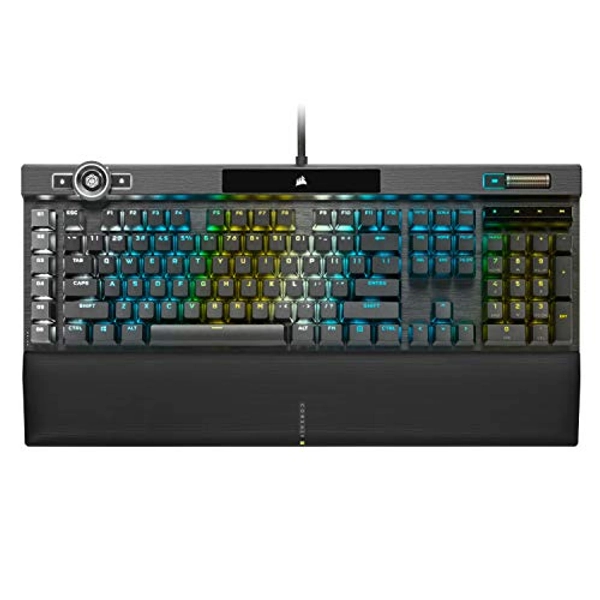 CORSAIR K100 RGB Mechanical Gaming Keyboard - CHERRY MX SPEED RGB Silver Keyswitches - PBT Double-Shot Keycaps - Elgato Stream Deck and iCUE Compatible - QWERTY NA Layout - Black