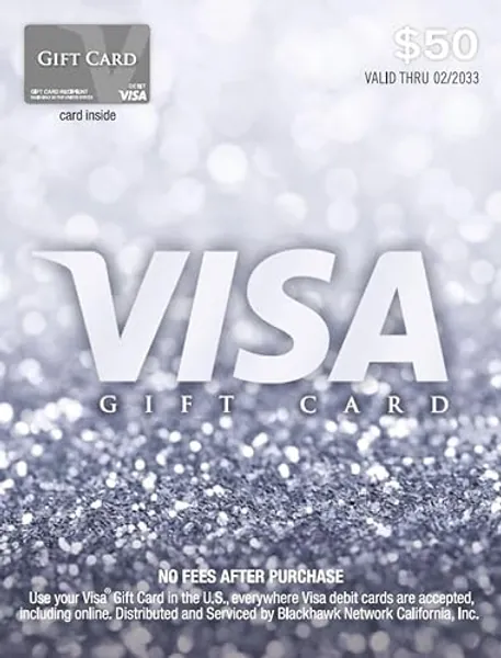 Visa $50 Gift Card (plus $4.95 Purchase Fee)