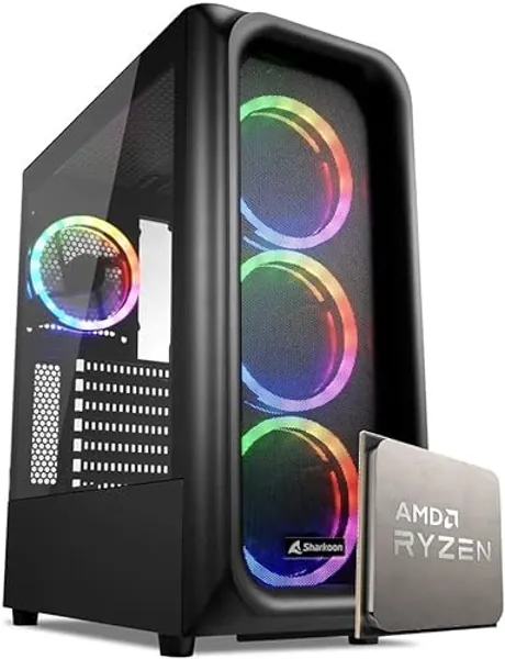 EMCA4 Computer Gaming PC Assemblato Fisso AMD Ryzen 5 4500 - Nvidia RTX 3060 12GB - M.2 512GB nvme - Ram 16GB DDR4 3200Mhz - ARGB - Windows 11