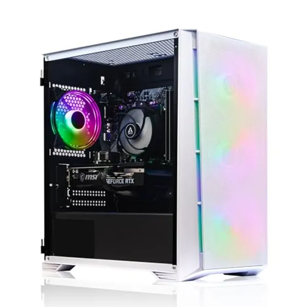 ADMI Gaming PC • Intel Core i5 12400F • Nvidia RTX 4060 8GB GDDR6 • 16GB RAM 3200MHz • 1TB SSD • 550W PSU • White Mesh RGB Gaming PC Case • Wifi • Windows 11
