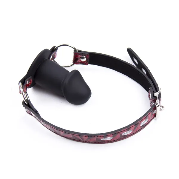 Bondage Restraints Silicone Dildo Gags for Sex, BDSM Bondage Toys Sex Ball Gag Muzzles (Red-1)
