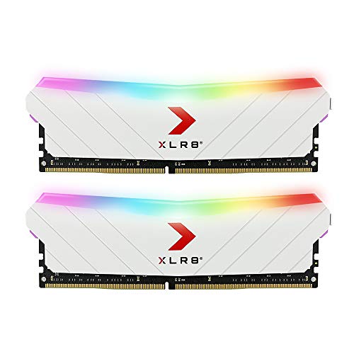 PNY 32GB (2x16GB) XLR8 Gaming Epic-X RGB™ DDR4 3200MHz Desktop Memory RAM White Edition – (MD32GK2D4320016XWRGB)​ - 32GB (2x16GB) 3200MHz White