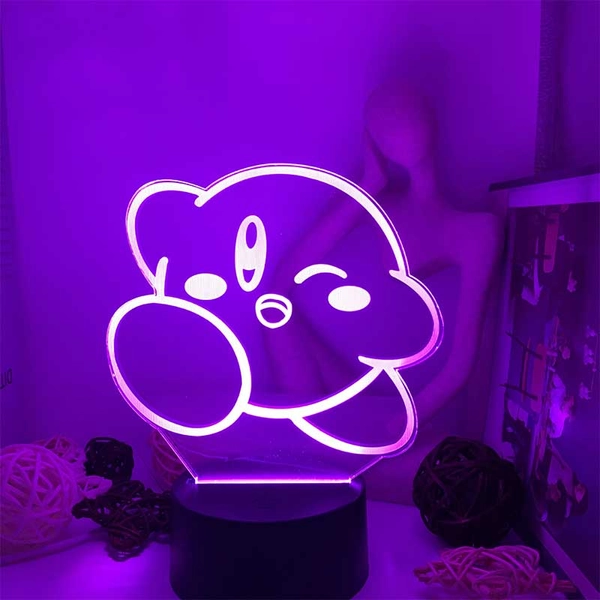 Kirby LED Night Light Cute Kirby Desk Lamp 16 Colors