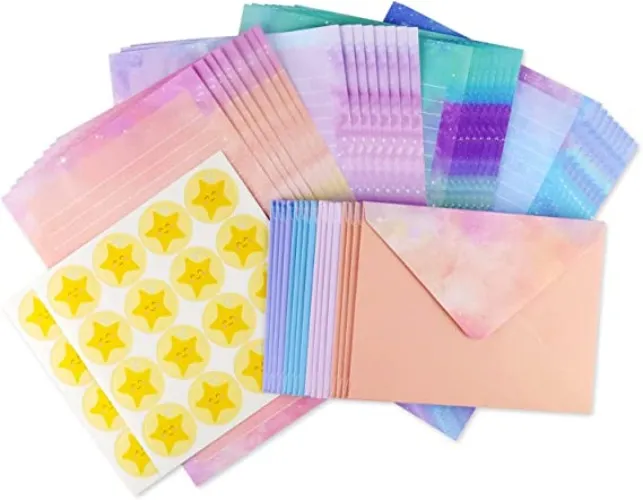 Amazon.com : Cute Stationary Paper, Envelopes and Stickers 50 Piece Set, Kawaii Stationary Set with Lines for Writing Letters : Office Products