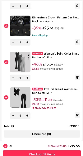 Online shopping splurge 