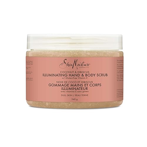 Shea Moisture Illuminating Hand & Body Scrub for dull skin Coconut & Hibiscus gluten free 340 g