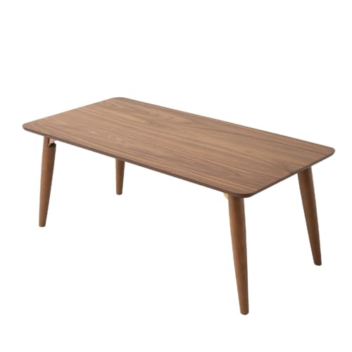 EMOOR Wood Folding Coffee Table Rectangle Large (20.5"x41.3") Walnut, Floor Sitting Low Table Small Space Minimalist Japanese Tatami Room - Rectangle (Japanese-Large) - Standard - Walnut