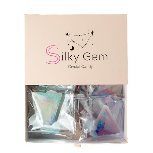 Silky Gem Crystal Candy - Edible Lychee Flavored Aurora Crystal Candy, Kohakutou, Edible Gem, Vegan, Gluten Free, ASMR