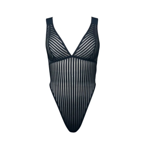 Vertigo X Back Bodysuit Black + - 3X / Black