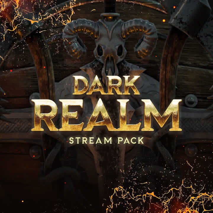 Dark Realm Static Stream Overlays Package - Dark Realm / Static