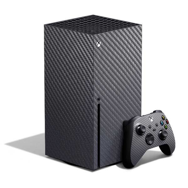 Silver Carbon Fiber Specialty Texture Material Xbox Series X Skins - Xbox Series X Bundle