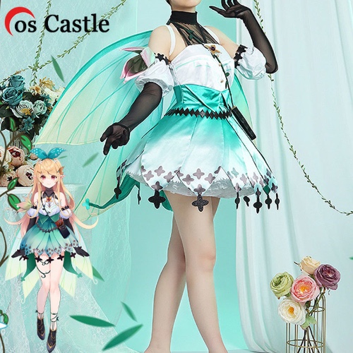 Cos Castle Vtuber Nijisanji Pomu Rainpuff Cosplay Costume Anime Game Suit Lovely Maid Dress Wing Uniform Halloween Party News
