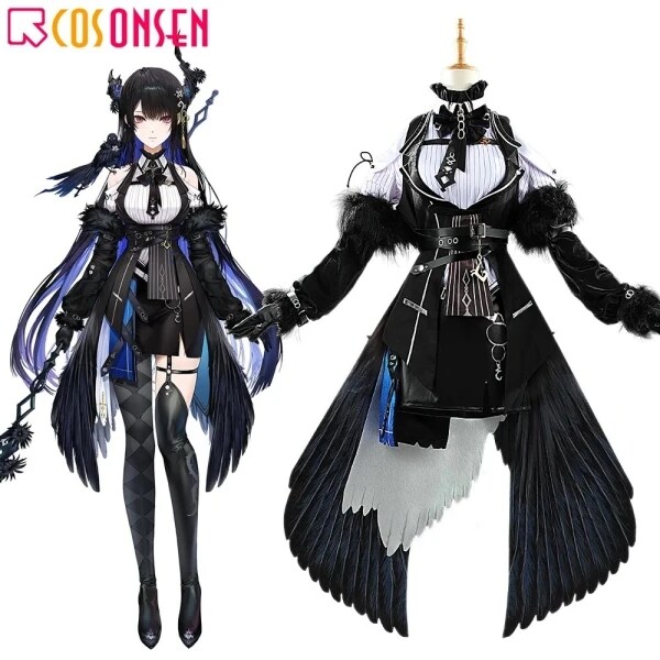 ￡114.99 | Hololive Vtuber EN Nerissa Ravencroft Cosplay Costume Hololive EN 3rd Generation Advent Full Set Suit Halloween Costumes