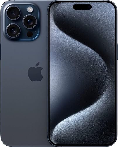 Apple iPhone 15 Pro Max, 512GB, Blue Titanium - Unlocked (Renewed) - Unlocked - Blue Titanium - 512GB