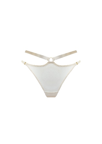 Signature Mesh Harness Thong | Cream / M | 3