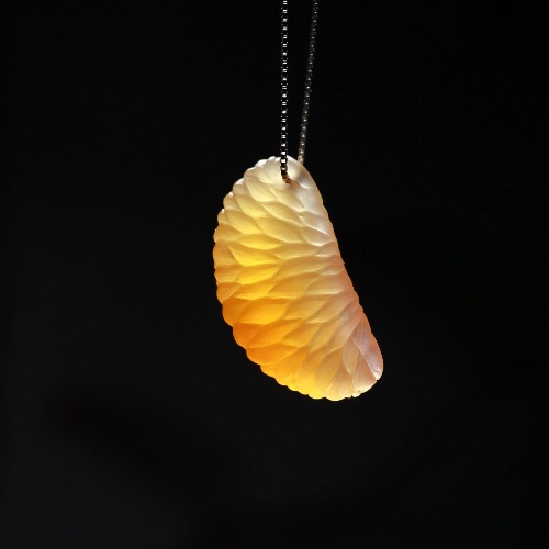 Hand-Carved Agate Orange