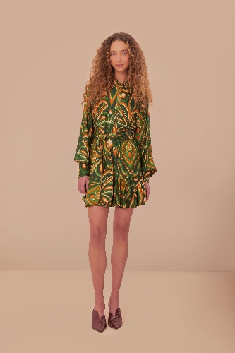 Green Pineapple Mini Dress | M