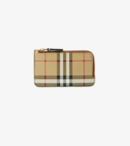 Check Zip Card Case | Burberry® Official