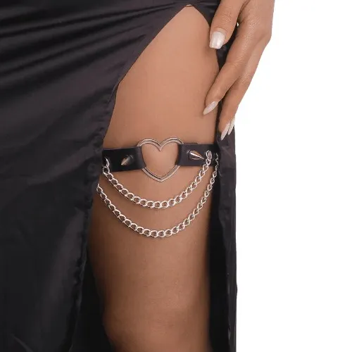 Thigh Leg Chain - Jewelry for Raves | Spiky