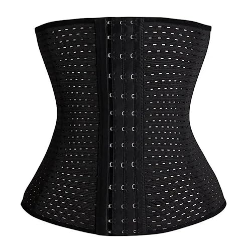 MW & Partner® - Waist Trainer | Korsett Damen Corsage | Mieder Corset formend für Taille, Hüfte und Bauch I Bauchweg Corsett Taillentrainer Waist Trainer - 3XL - 3 Hakenreihen - Schwarz