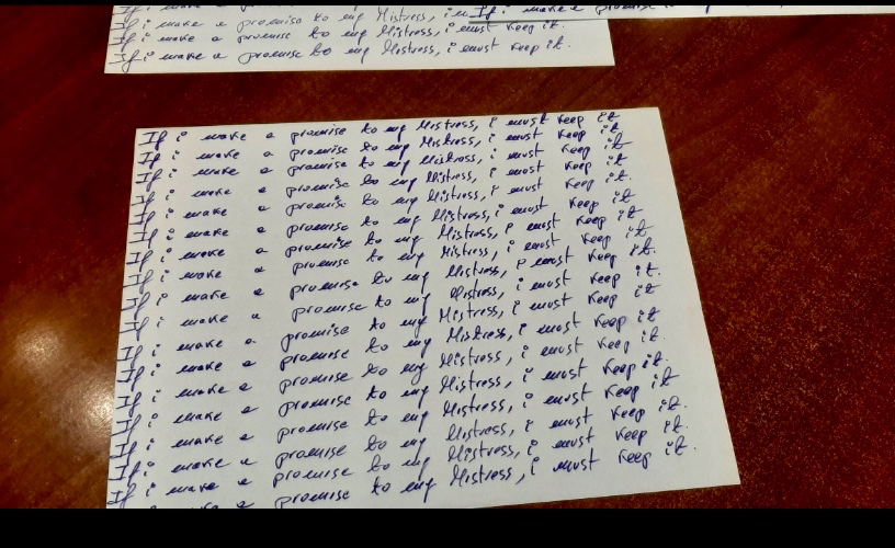 50 handwritten line task