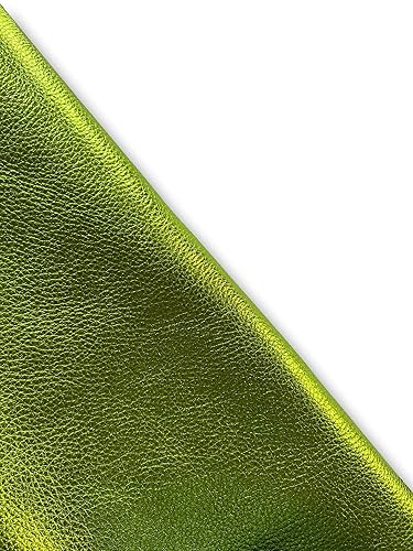 Metallic Cow Leather (Lime Green, 20 Square Feet (Full Side)) - Lime Green - 20 Square Feet (Full Side)