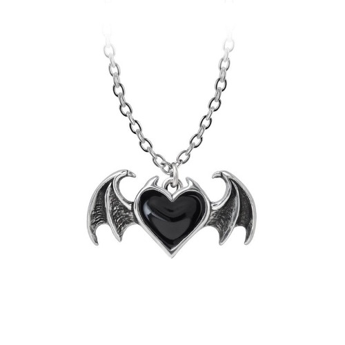 Blacksoul Bijou Winged Heart Necklace by Alchemy Gothic
