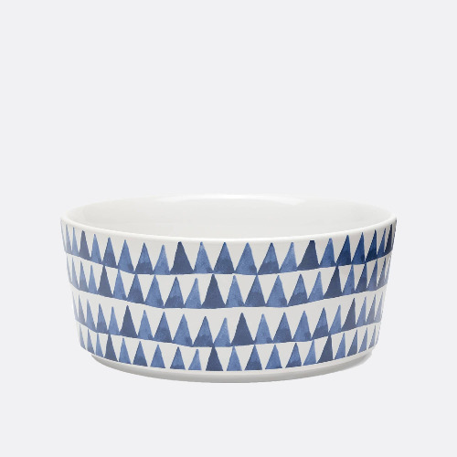 Shibori Printed Dog Bowl by Waggo - Triangles / M