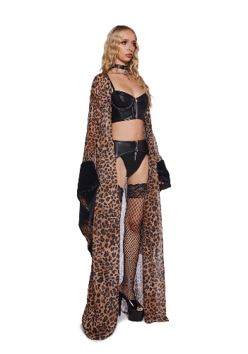 Enticing Opulence Leopard Robe | LEOPARD / Medium