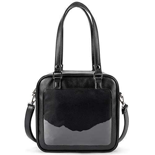 STEAMEDBUN Ita Bag Backpack with Insert Pin Display Bag for Anime Cosplay - Black-square