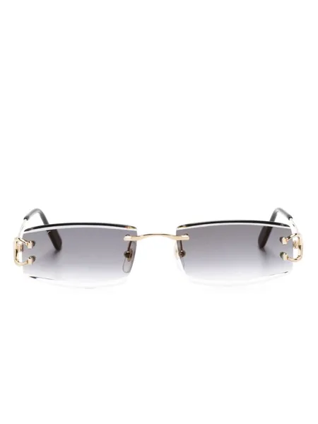 rectangle-frame rimless sunglasses