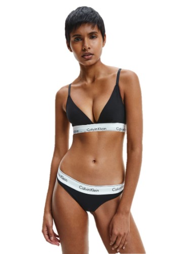 Calvin Klein Women’s Modern Cotton Stretch Thong Panties - Small Black