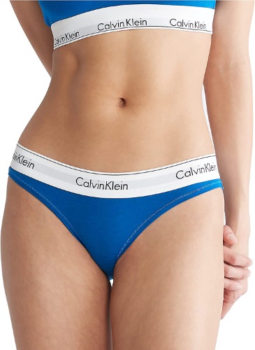 Calvin Klein Women's Modern Cotton Stretch Bikini Panty - Small Amplified Blue