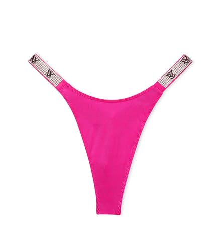 Victoria's Secret Shine Strap Thong, Underwear for Women (XS-XXL) - Small - Forever Pink