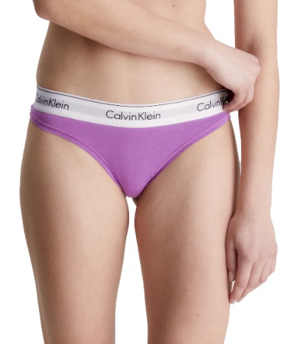 Calvin Klein Women’s Modern Cotton Stretch Thong Panties - Small Iris Orchid
