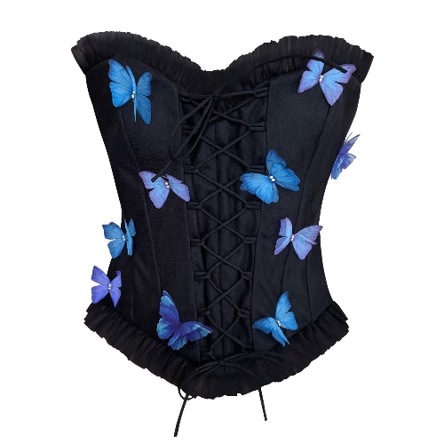 Black Butterfly Corset | S / Black