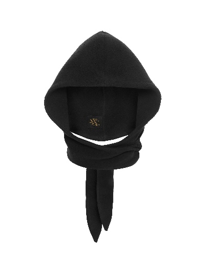 Fleece head scarf black 