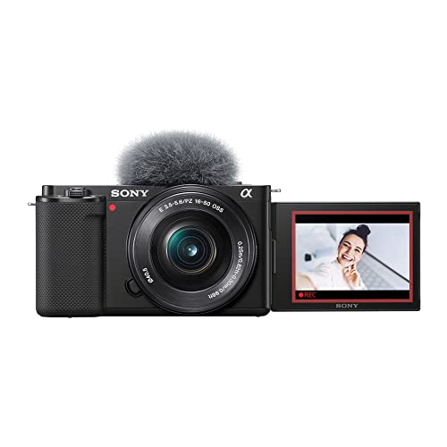 Sony Alpha ZV-E10 - APS-C Interchangeable Lens Mirrorless Vlog Camera Kit - Black - Black - w/16-50mm - Base