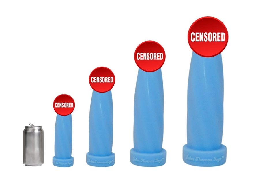 John Thomas® AMERICAN TWIST Platinum Silicone Dildo