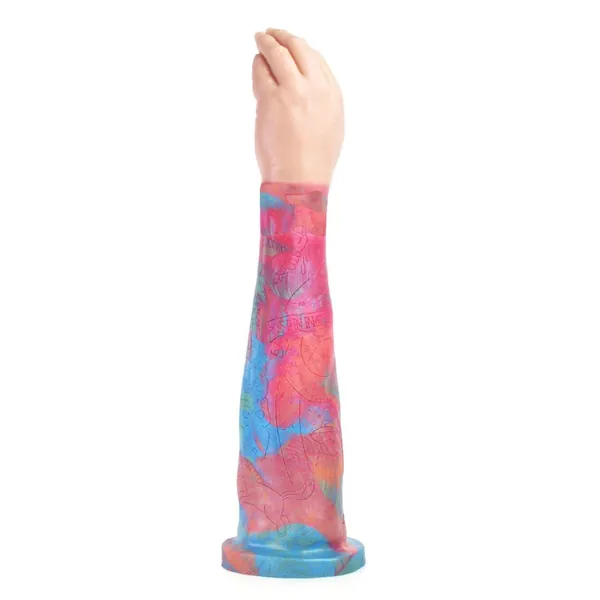 Fantasy Fisting Dildo - The Tattooed Arm - 19.5 Inch - Platinum Silicone - Mature