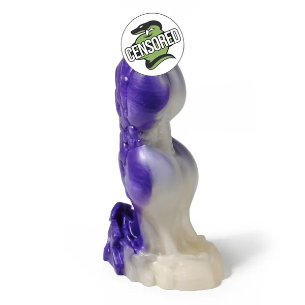 Tyrant Double Knot Dildo 5.7 Inches to 9.25 Inches (3 Sizes) - Sinnovator - Platinum Silicone - Mature